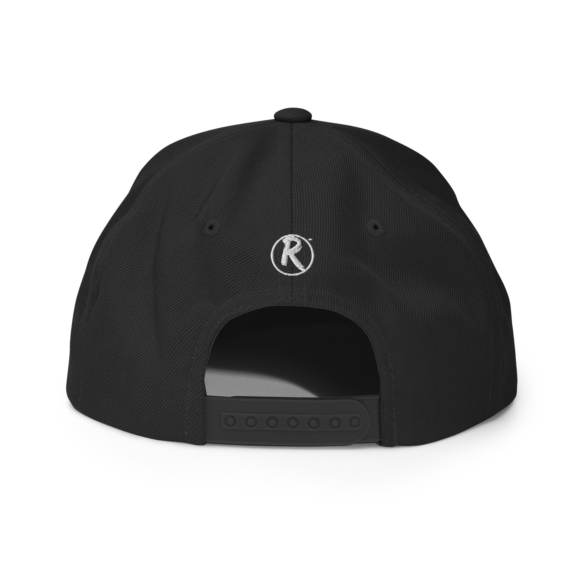 Revolution streetwear black Snapback Hat back view