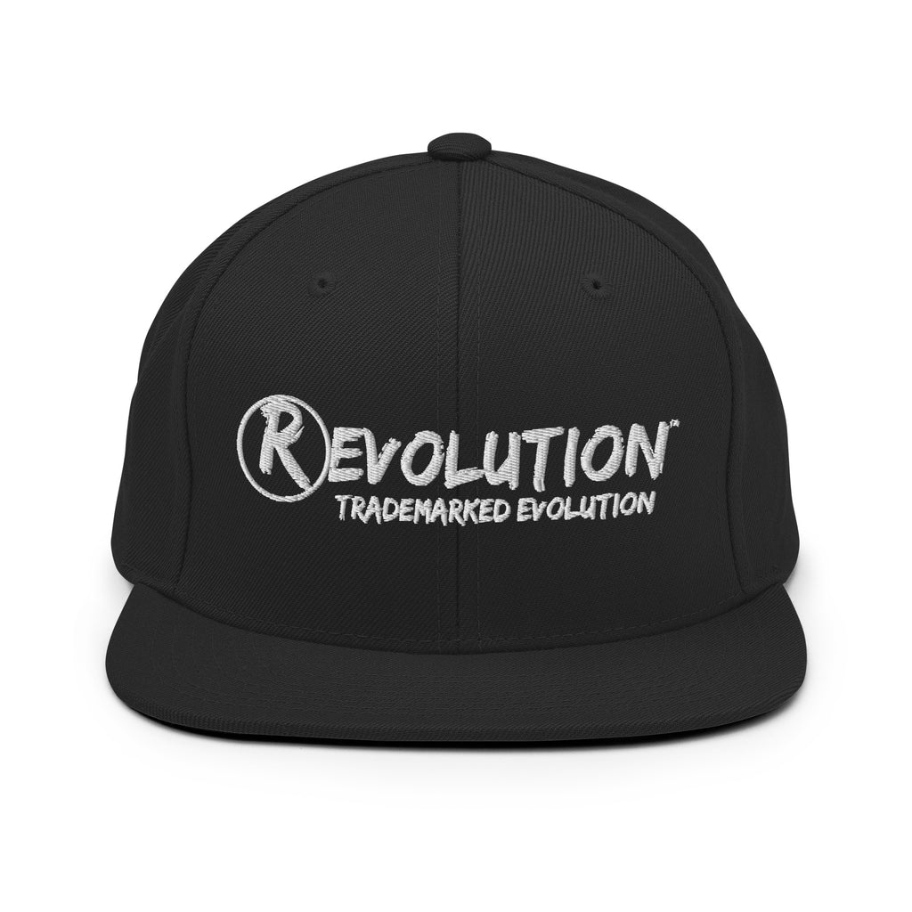 Revolution streetwear black Snapback Hat front view