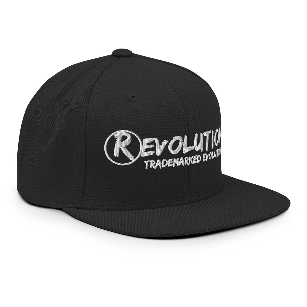 Revolution streetwear black Snapback Hat right angle view