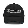 Revolution streetwear black Distressed Dad Hat front view