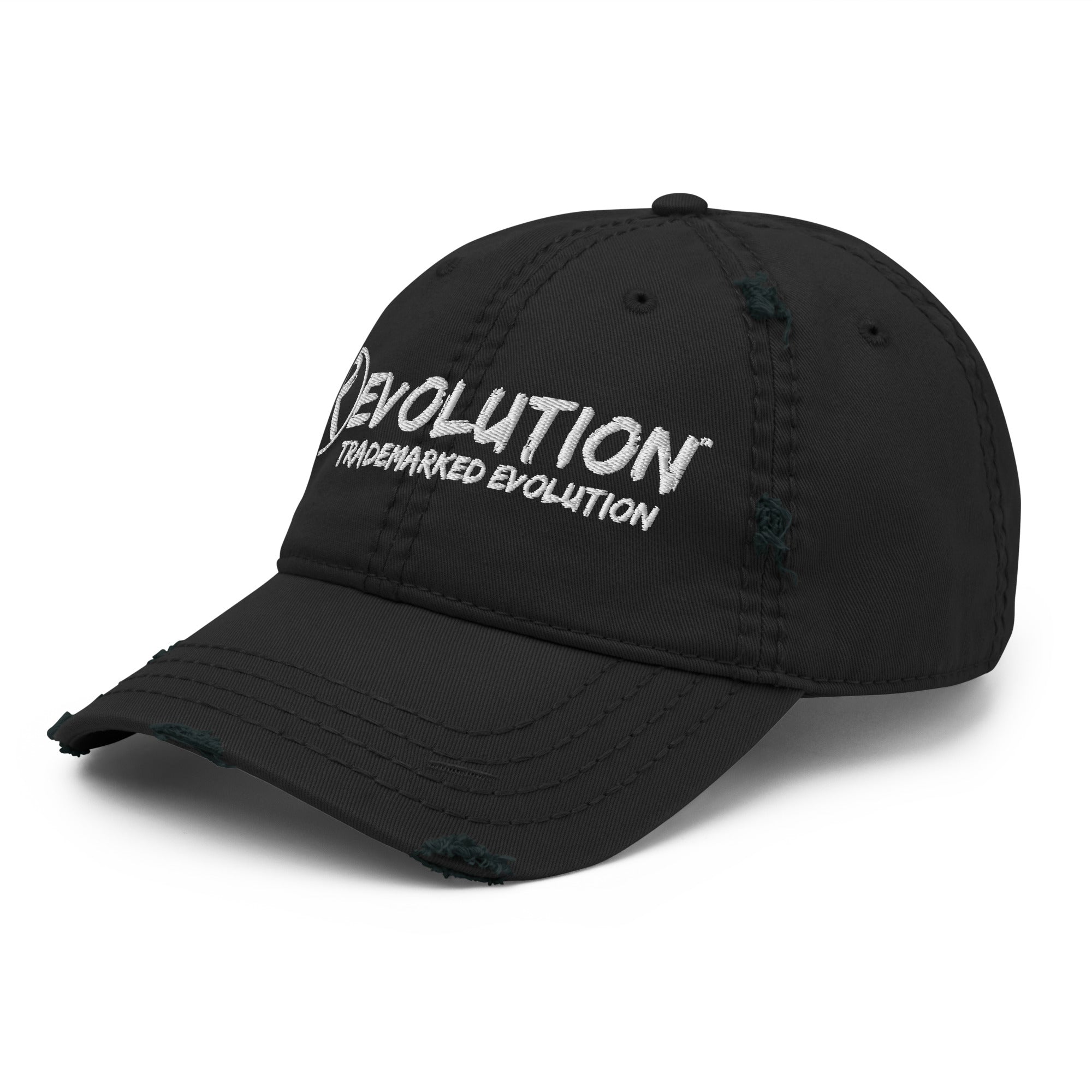 Revolution streetwear black Distressed Dad Hat left angle view
