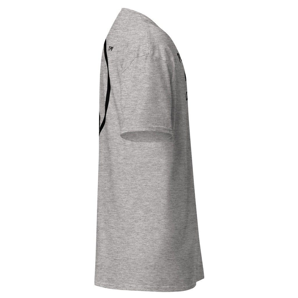 Revolution streetwear sport grey classic t-shirt black POWER CRUMBLES graphics right side view