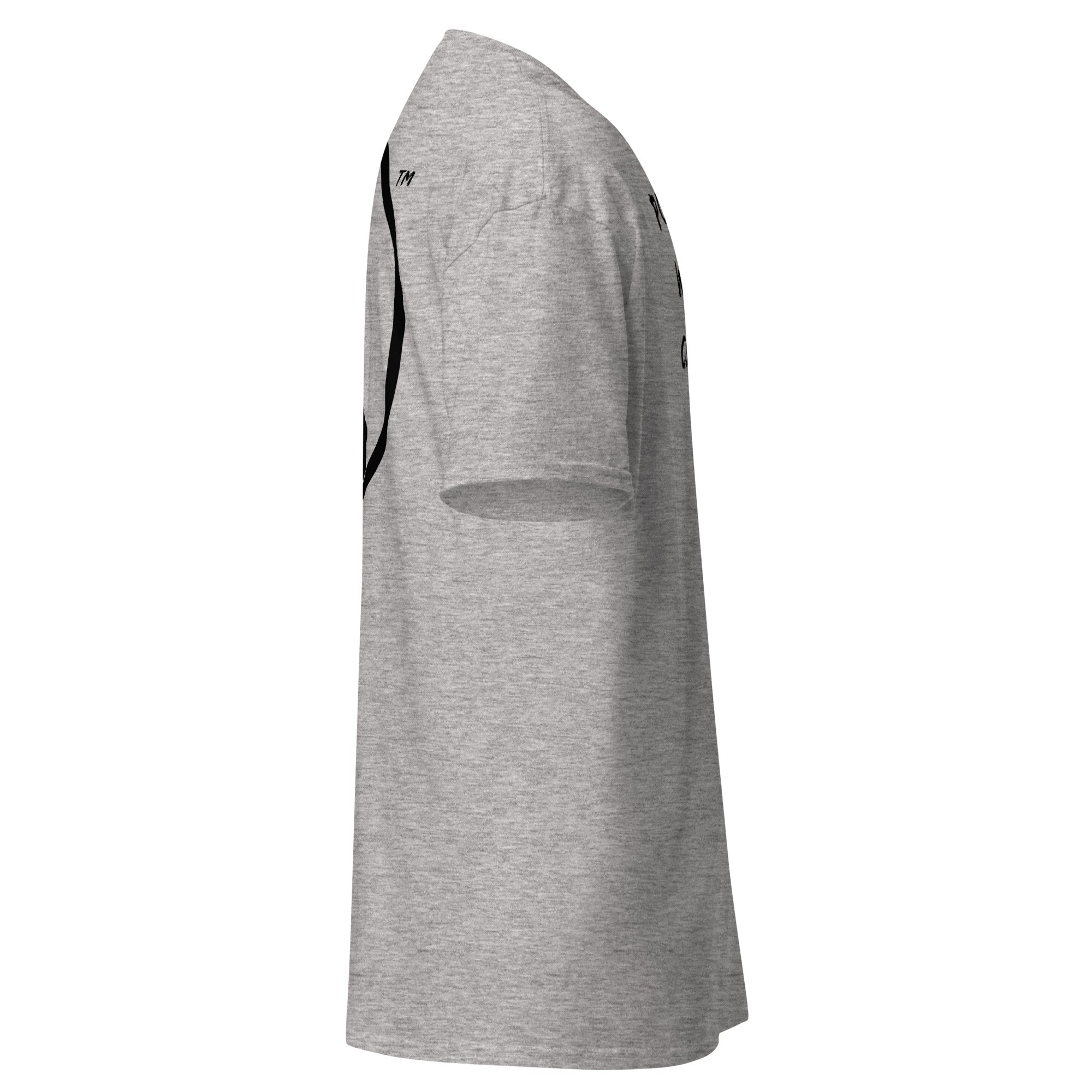 Revolution streetwear sport grey classic t-shirt black POWER CRUMBLES graphics right side view